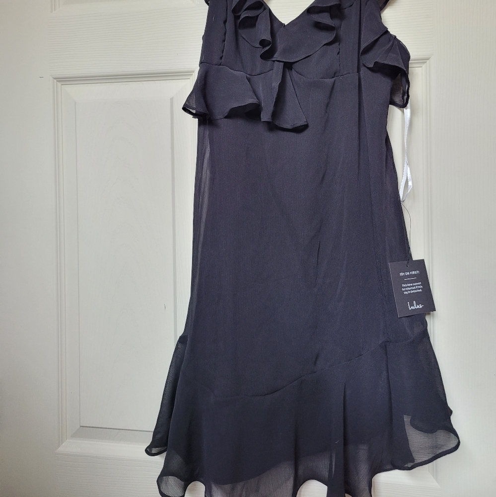 Lulu's Black Ruffle Dress - Picture 6 of 6